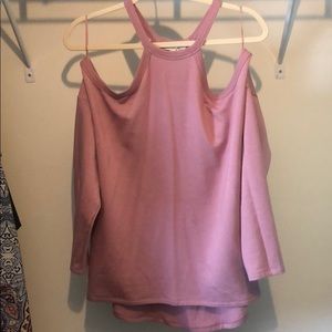 Express Super soft cold shoulder sweater